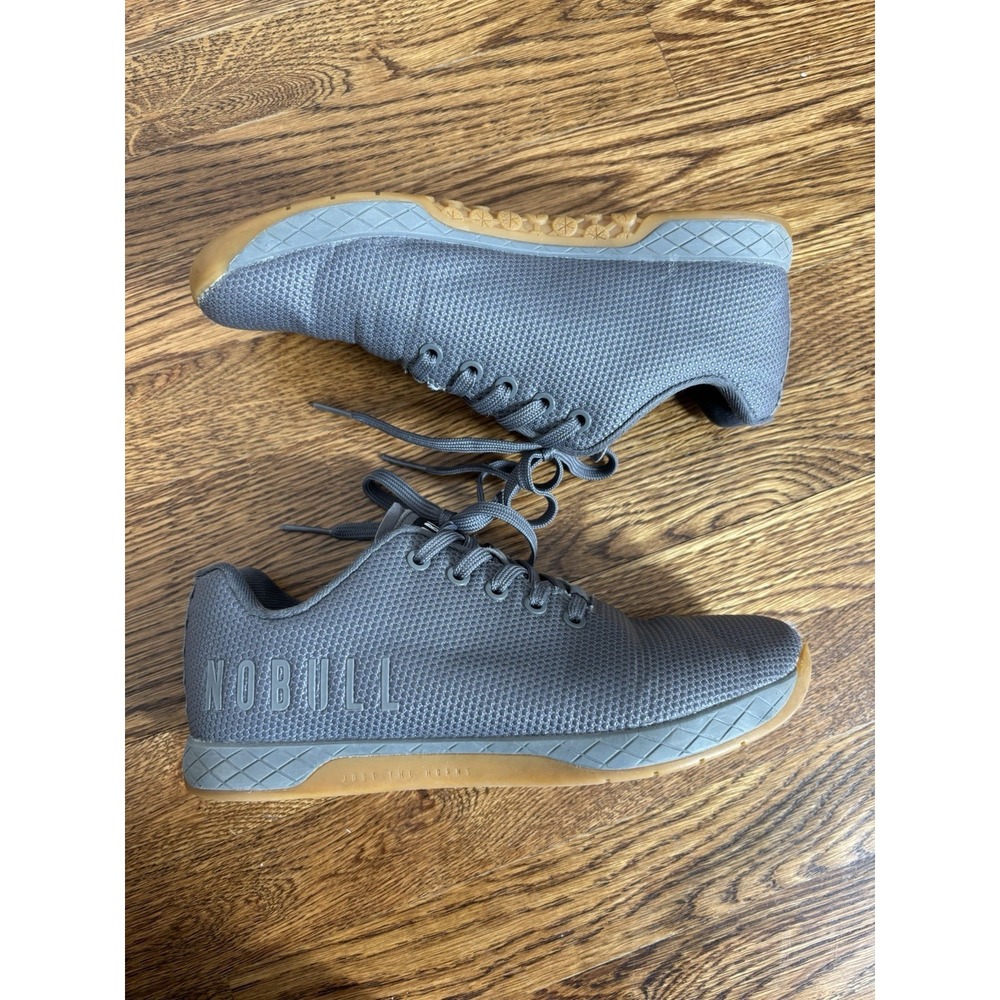 Nobull‎ Dark Grey/Gum Trainer | Size M 8 W 9.5 Weightlifting EUC Superfabric